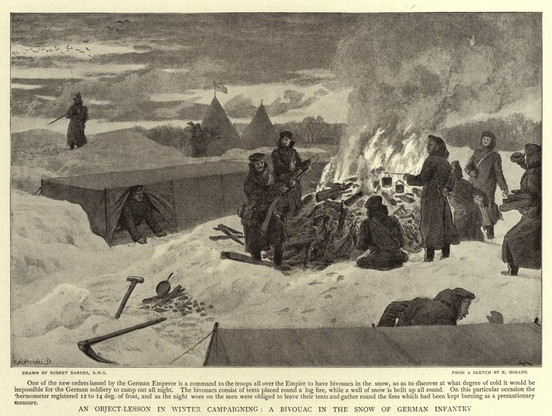 En objektlektion i vinterkampanj, en bivack i det tyska infanteriets snö av Robert Barnes