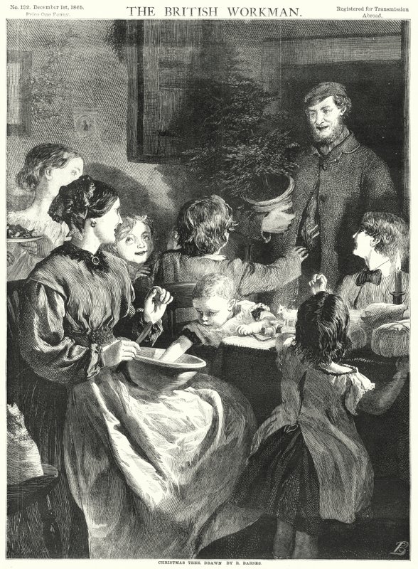 Julgran (gravyr) av Robert Barnes