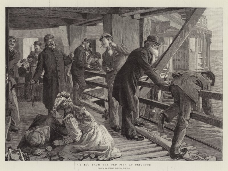 Fiske från Old Pier i Brighton av Robert Barnes