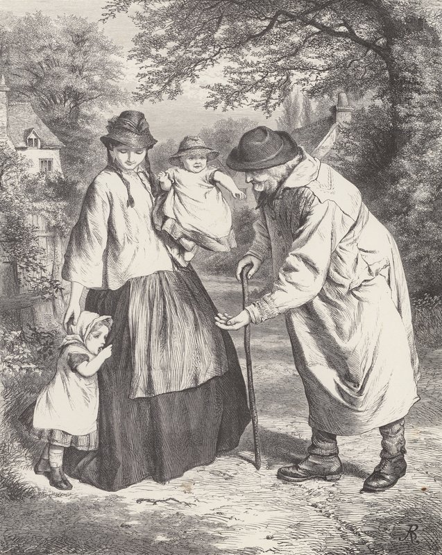 Det blyga barnet (gravyr) av Robert Barnes