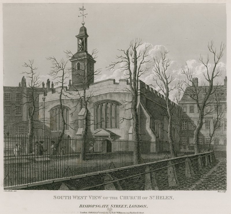 St Helen-kyrkan, Bishopsgate Street, London av Robert Blemell Schnebbelie