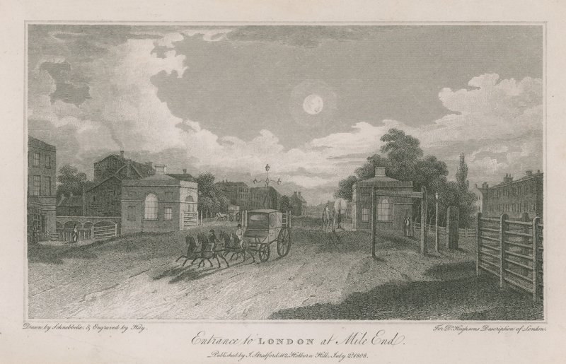 Ingång till London vid Mile End av Robert Blemell Schnebbelie
