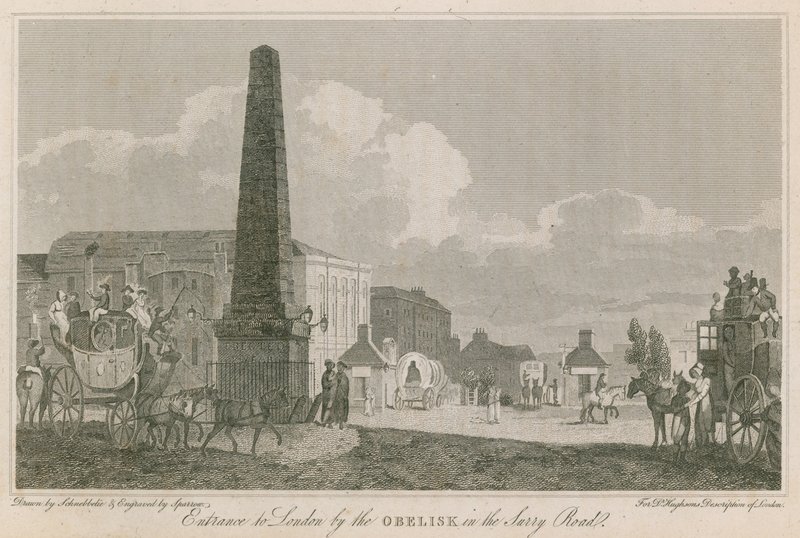 Ingång till London vid obelisken på Surrey Road av Robert Blemell Schnebbelie