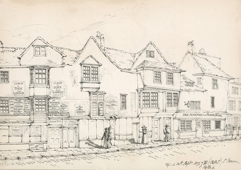 Fenchurch Street, London, 1817 (bläck på papper) av Robert Blemell Schnebbelie