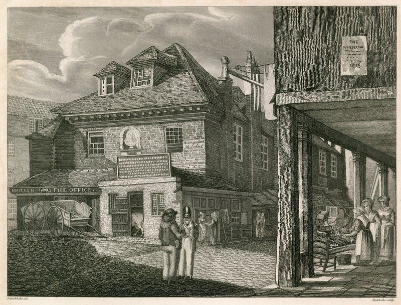 Hungerford Market, nära York Buildings, The Strand, London av Robert Blemell Schnebbelie