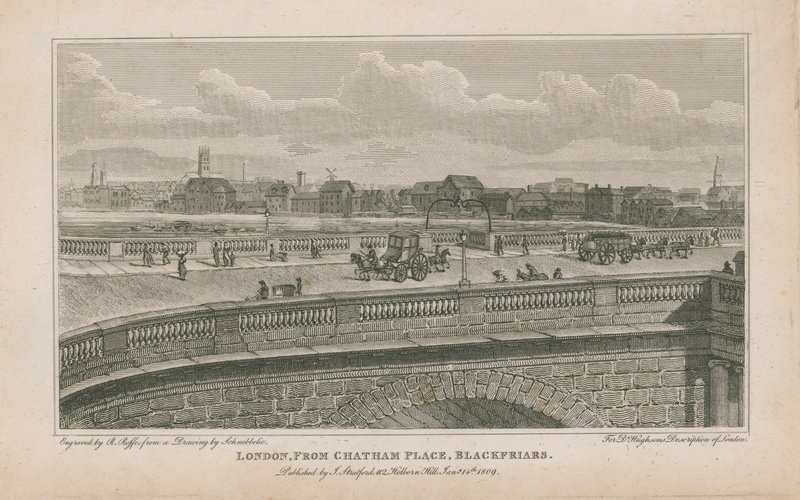 London, från Chatham Place, Blackfriars av Robert Blemell Schnebbelie