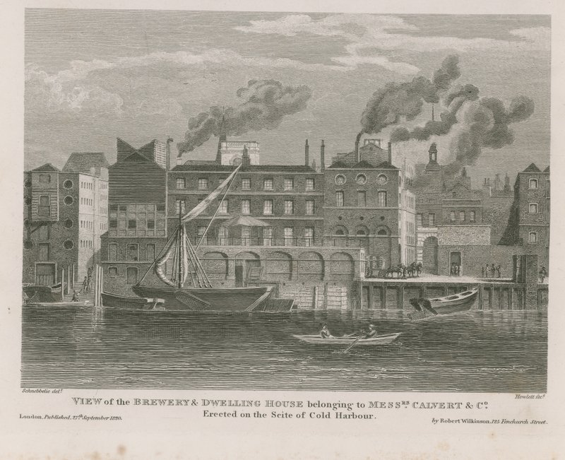 Vy över bryggeriet och bostadshuset av Robert Blemell Schnebbelie