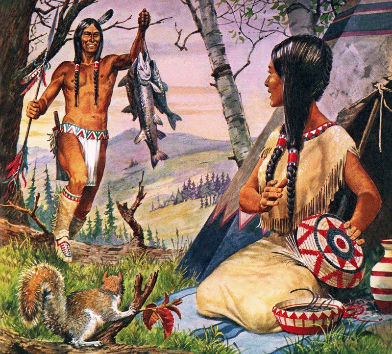 Hiawatha och Minnehaha av Robert Brook