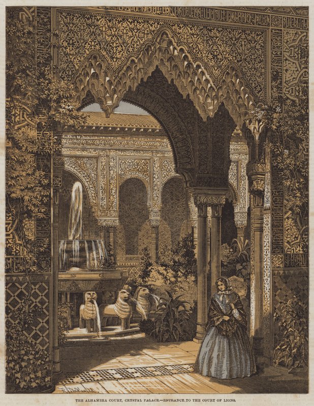 Alhambra-domstolen, Crystal Palace, ingången till Lions Court av Robert Dudley