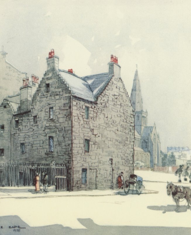 Glasgow: Provands Lordship (färglitografi) av Robert Eadie