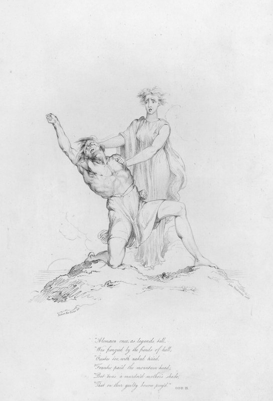 Anacreon, Ode IX (gravyr) av Robert Kerr (after) Porter