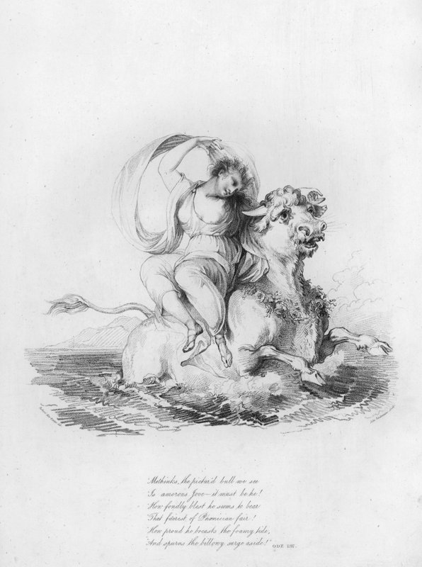 Anacreon, Ode LIV (gravyr) av Robert Kerr (after) Porter