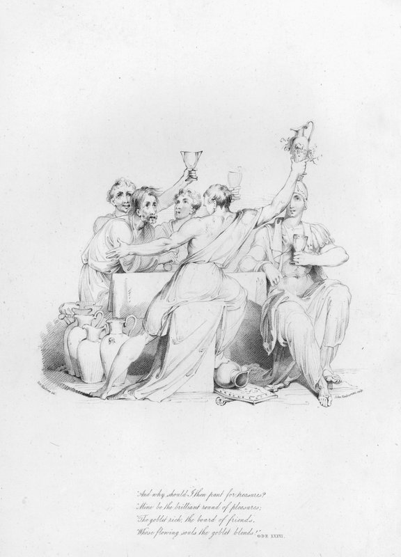 Anacreon, Ode XXXVI (gravyr) av Robert Kerr (after) Porter