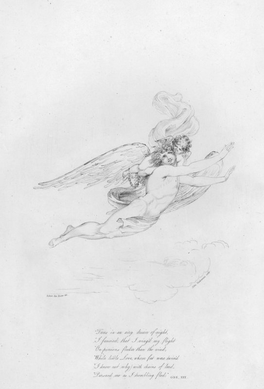 Anacreon, Ode XXX (gravyr) av Robert Kerr (after) Porter