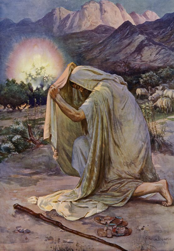 The Burning Bush (färg litho) av Robert Payton Reid