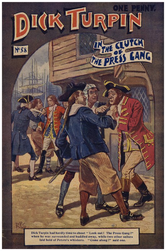 Dick Turpin (färg litho) av Robert Prowse Jnr