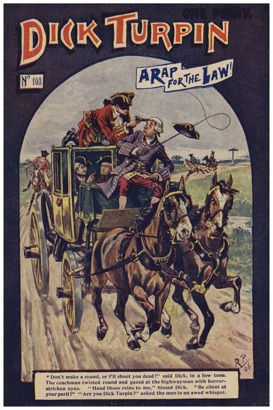 Dick Turpin (färg litho) av Robert Prowse Jnr