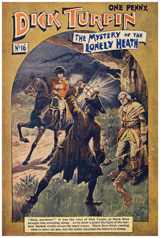 Dick Turpin (färg litho) av Robert Prowse Jnr
