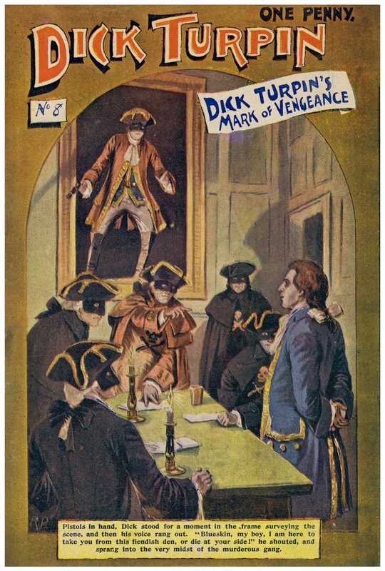 Dick Turpin (färg litho) av Robert Prowse Jnr