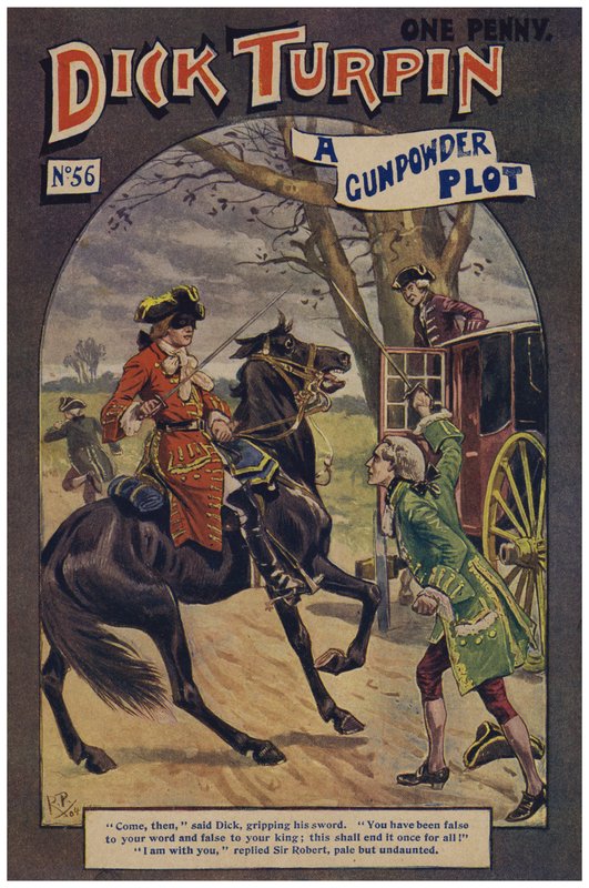 Dick Turpin (färg litho) av Robert Prowse Jnr