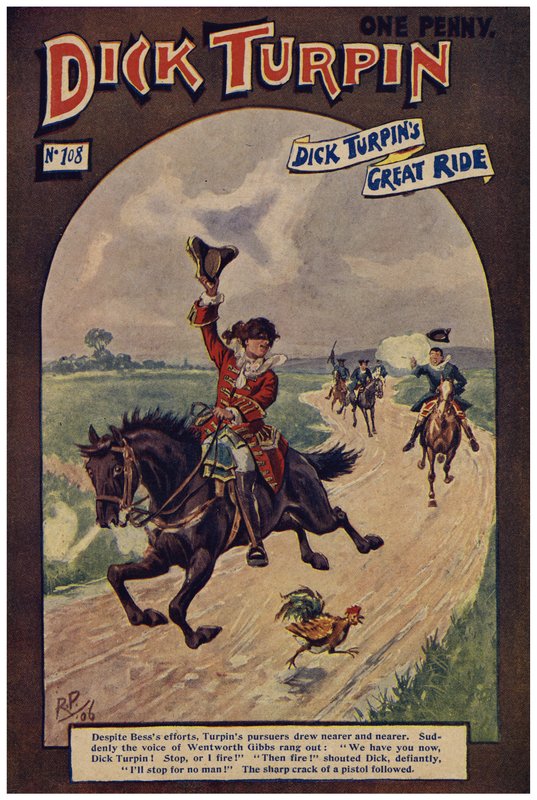 Dick Turpin (färg litho) av Robert Prowse Jnr