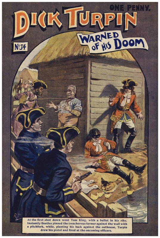 Dick Turpin (färg litho) av Robert Prowse Jnr