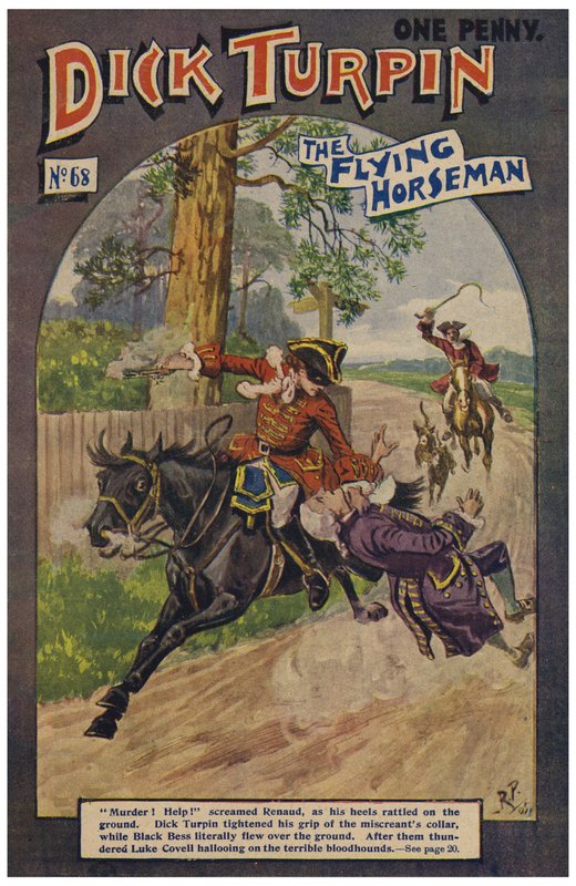 Dick Turpin (färg litho) av Robert Prowse Jnr