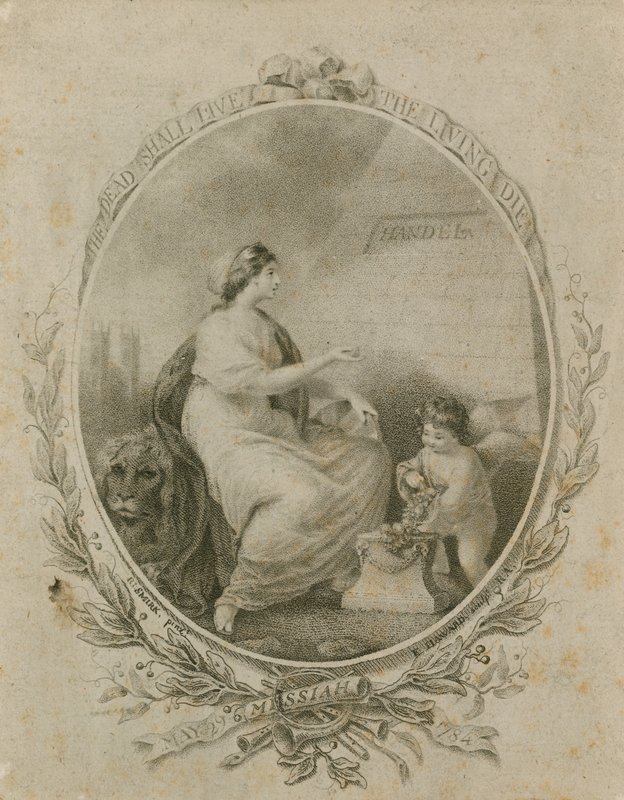 Kampanj för ett framförande av Händels Messias, Westminster Abbey, London, 29 maj 1784 av Robert Smirke