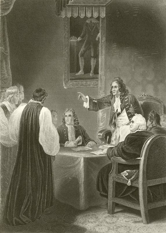 Biskoparna inför Privy Council 1688 av Robert Smirke