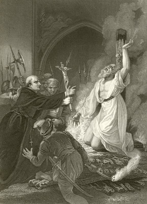 Ärkebiskop Cranmers martyrskap av Robert Smirke