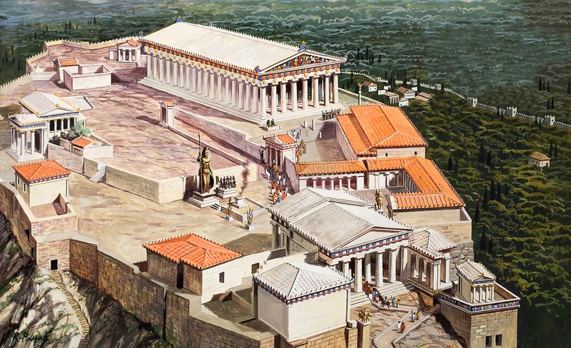Akropolis och Parthenon av Roger Payne
