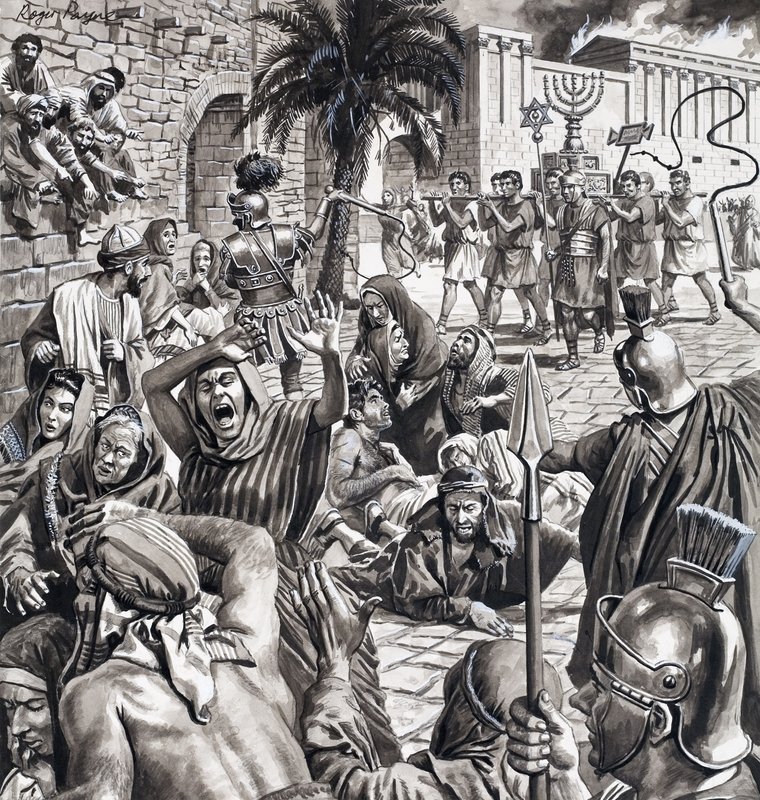 Den stridande bonden, från "Masters of Rome" (gouache på papper) av Roger Payne