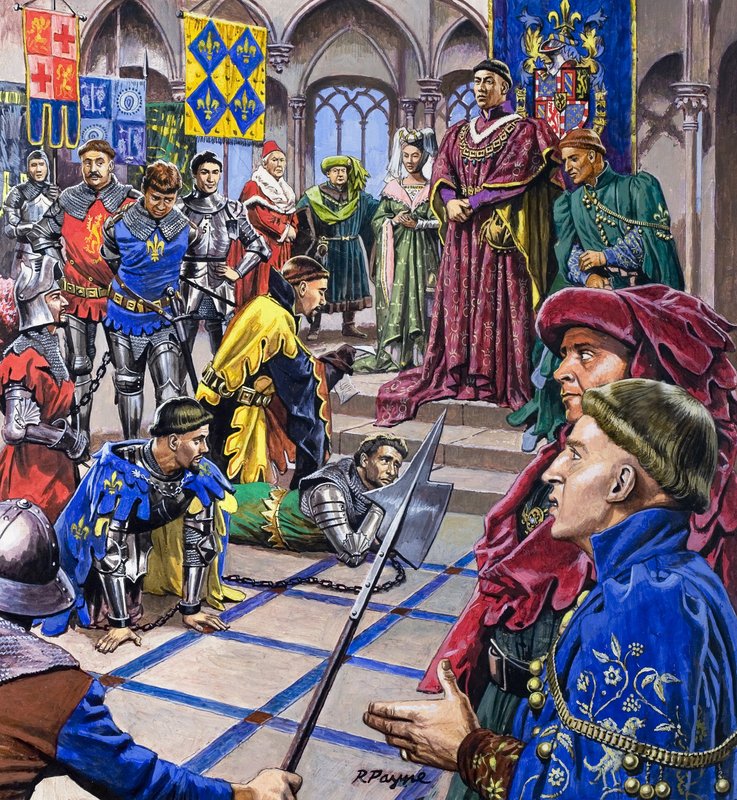 The Men who Ruled Burgundy, från "Dynasties of Destiny" (gouache på papper) av Roger Payne