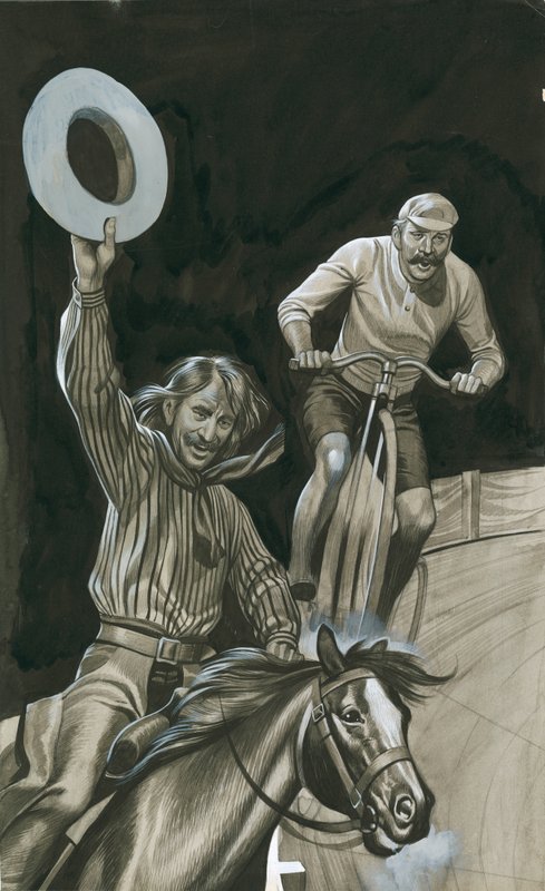 Cykel vs häst av Ron Embleton