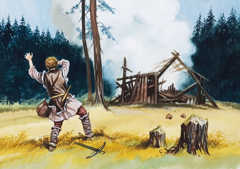 Exploderande hytt av Ron Embleton