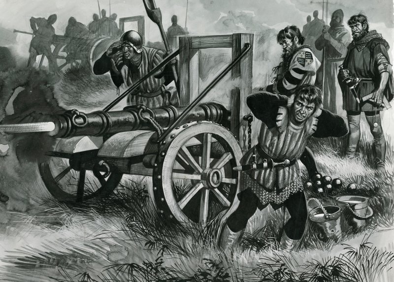Avfyrar en kanon av Ron Embleton