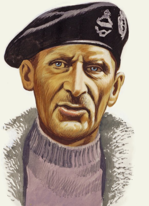 General Montgomery (gouache på papper) av Ron Embleton