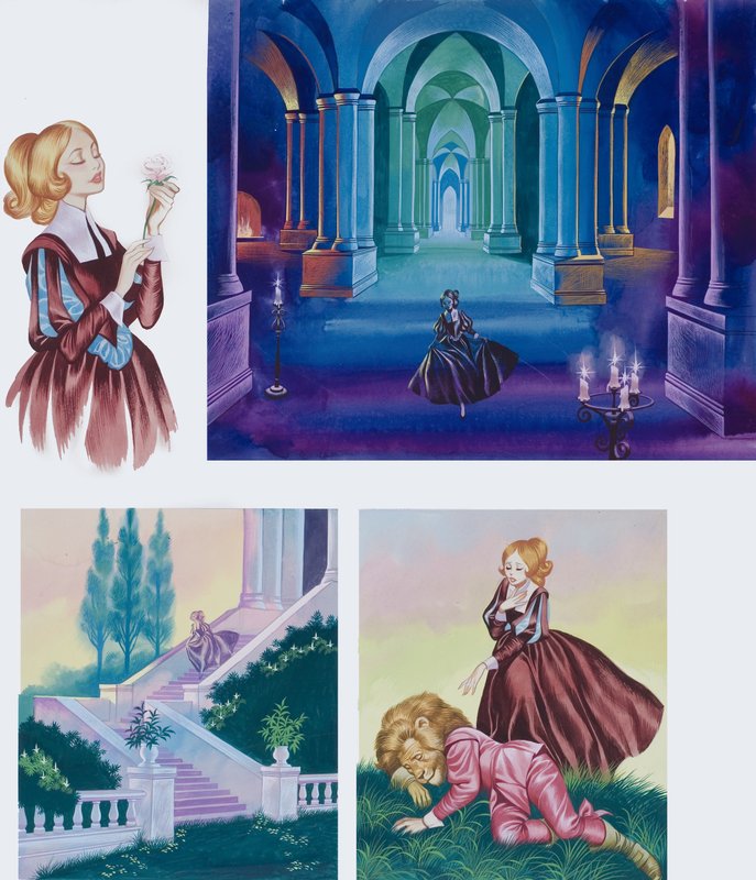 Illustrationer till Skönheten och odjuret av Ron Embleton
