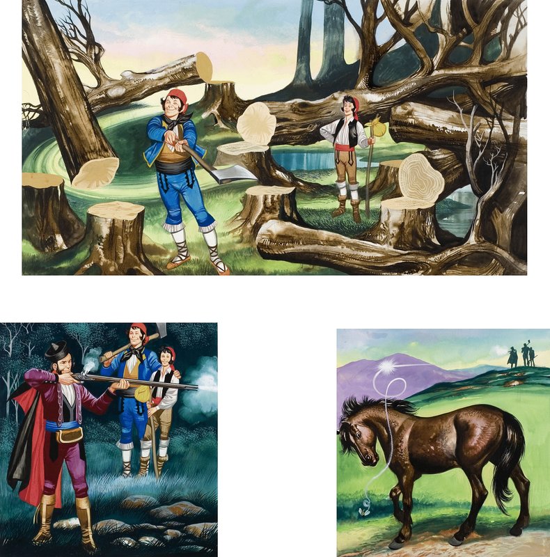 Illustrationer för Michael and the Mighty Men av Ron Embleton