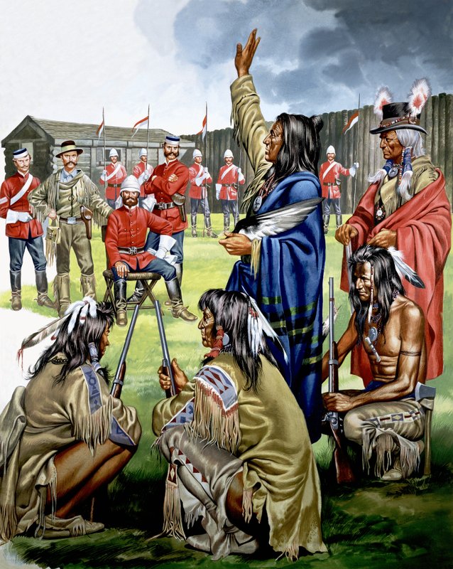 Indianerna och de amerikanska soldaterna av Ron Embleton
