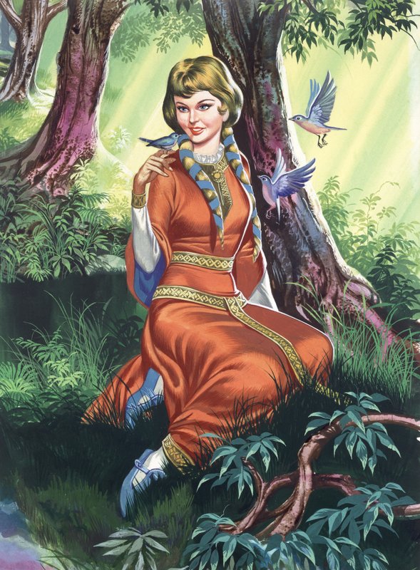 Maid Marian (gouache på papper) av Ron Embleton
