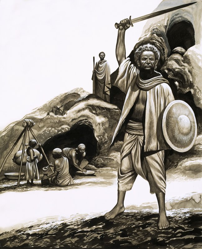 Dagens primitiva människor: Qara - de kallas för Sabas söner av Ron Embleton