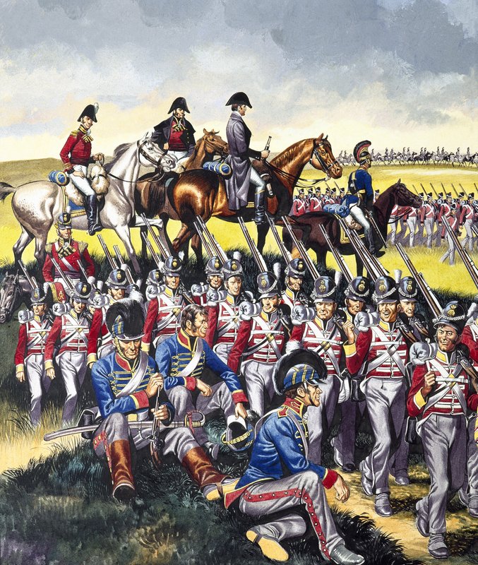 Hertigen av Wellington (1769-1852) vid Waterloo (gouache på papper) av Ron Embleton