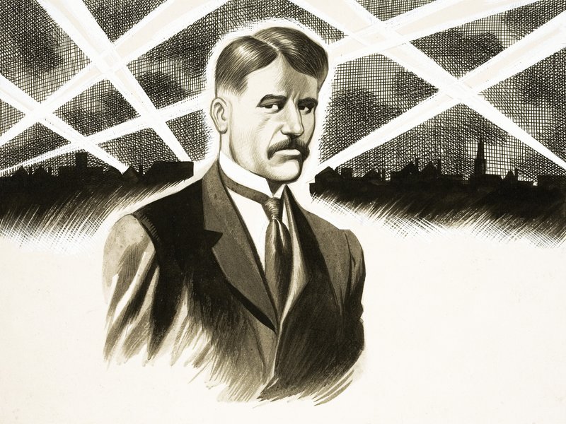 Veckans dagbok från deras sida: Zeppelins räder (Arnold Bennett) av Ron Embleton