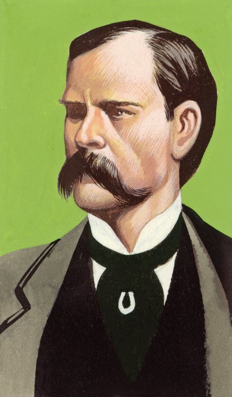 Wyatt Earp (gouache på papper) av Ron Embleton