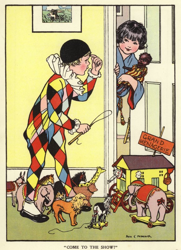 Kom till föreställningen! (färg litho) av Rosa Clementina Petherick