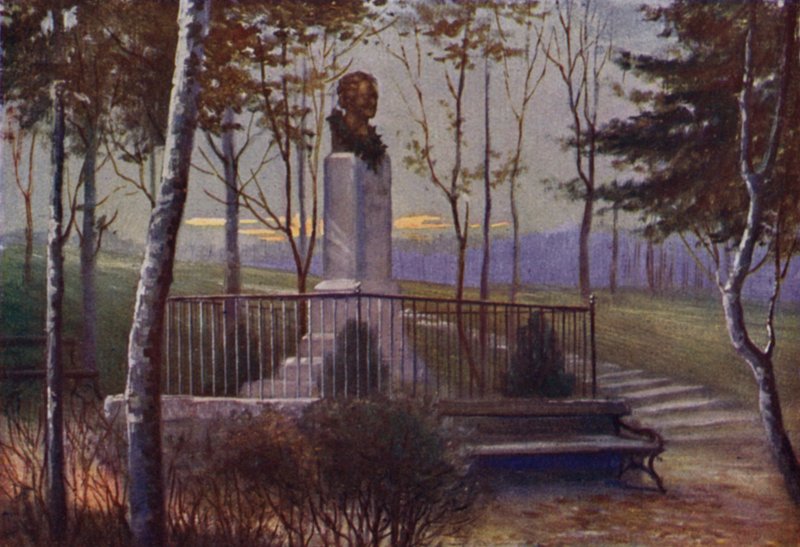 Beethovengang (färg litho) av Rudolf Klingsbogl