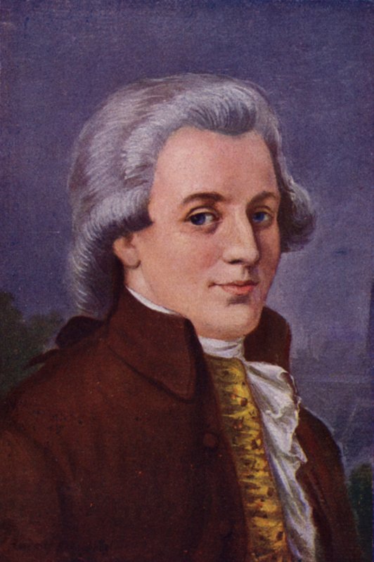 Mozart (färg litho) av Rudolf Klingsbogl