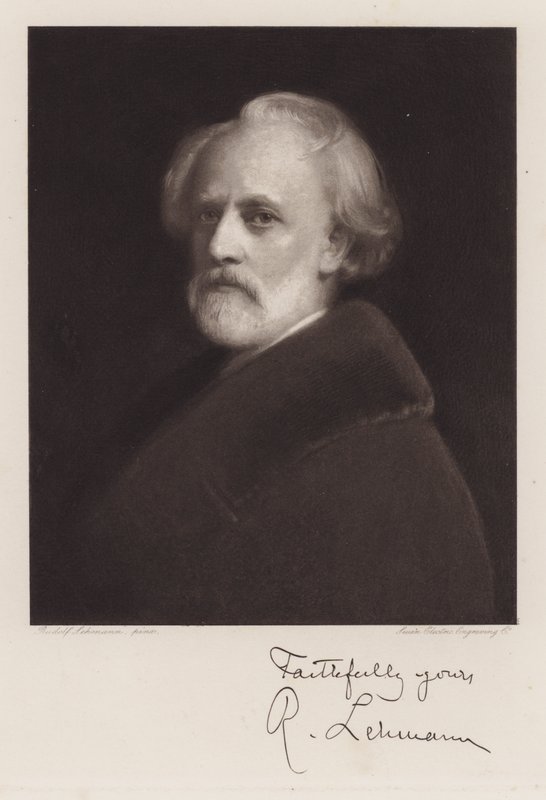 Rudolf Lehmann, Självporträtt (lito) av Rudolf Lehmann