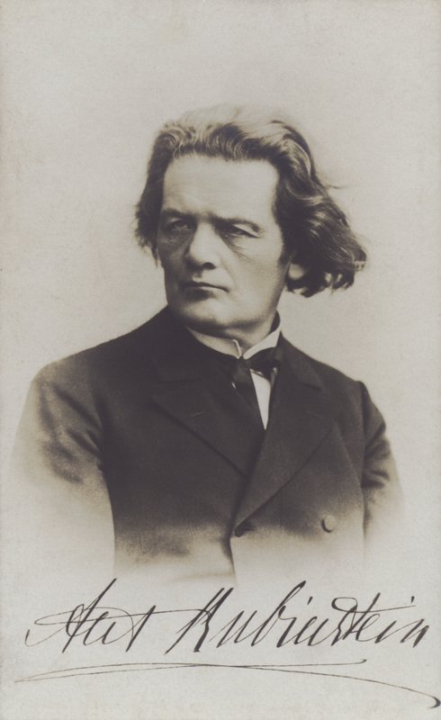 Anton Rubinstein, rysk kompositör, dirigent och pianist (s/v foto) av Russian Photographer (after)
